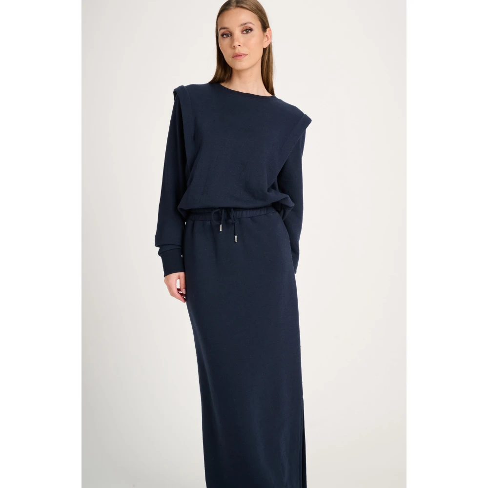 March23 Trui met ronde hals Blue Dames