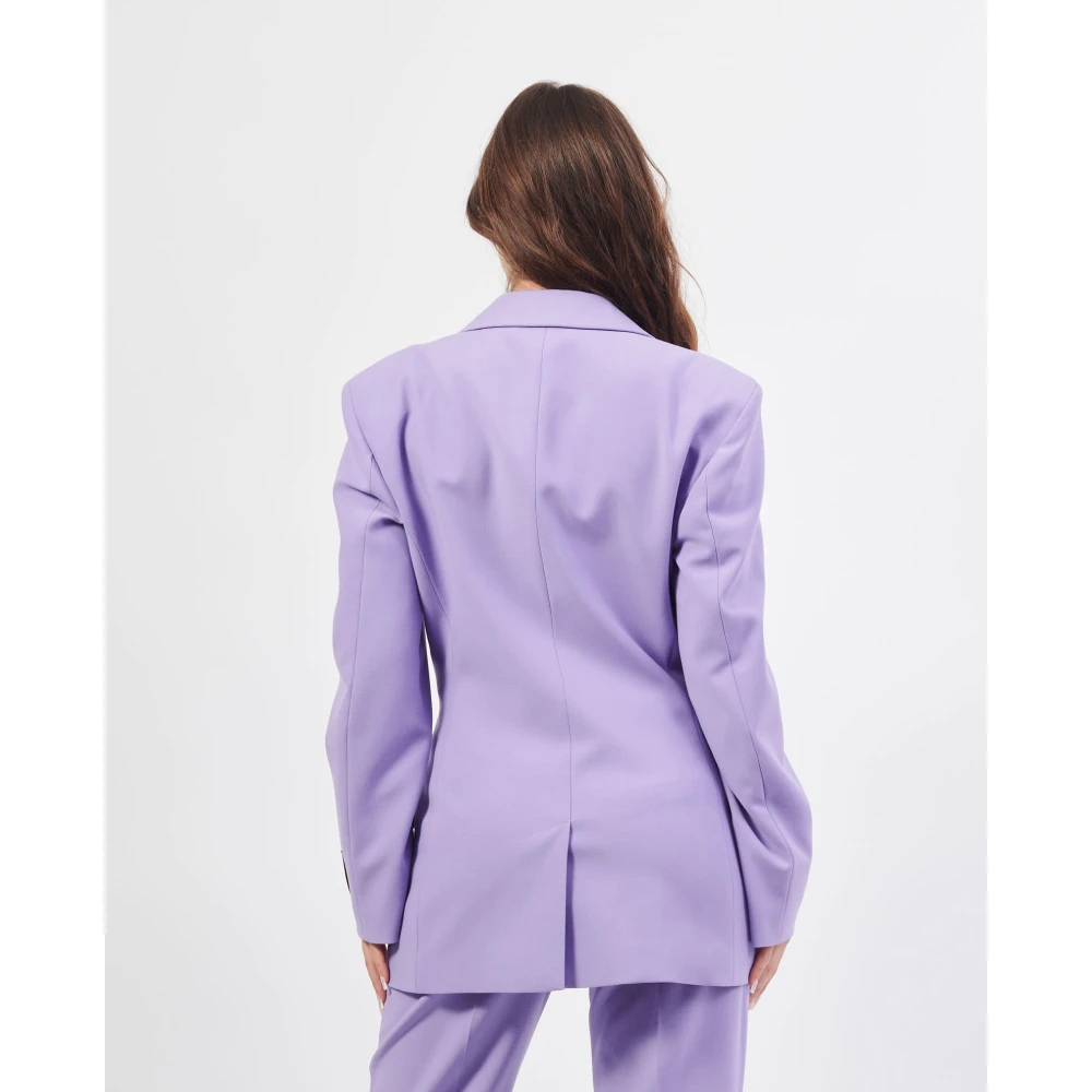 Hugo Boss Paarse jassen met zandloper silhouet Purple Dames