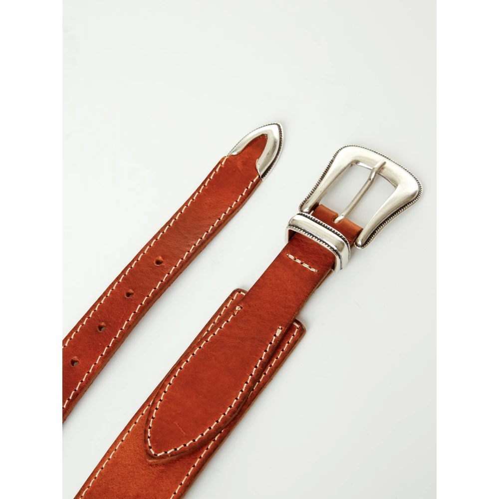 Nudie Jeans Western Ranch Leren Riem Brown Heren