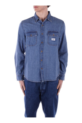 chemise-denim-logo-frontal-deux-poches