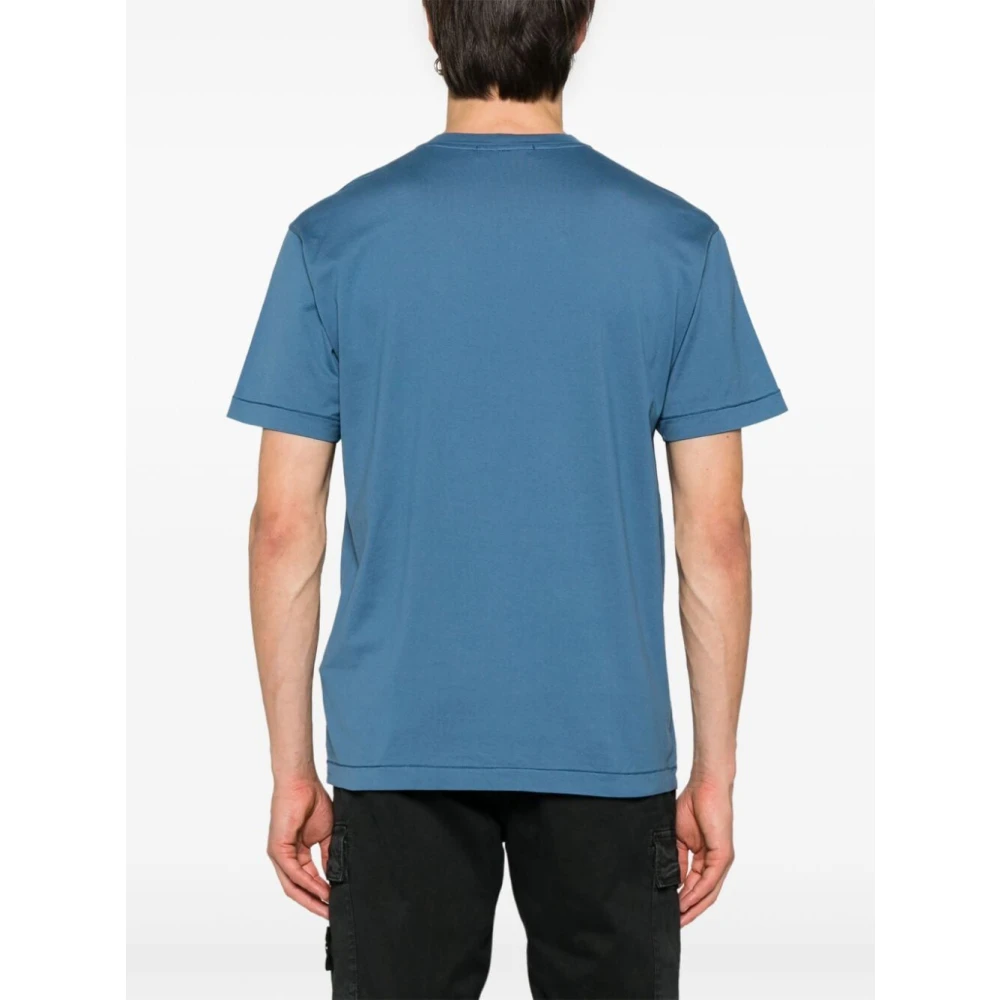 Stone Island Casual Katoenen T-Shirt Blue Heren