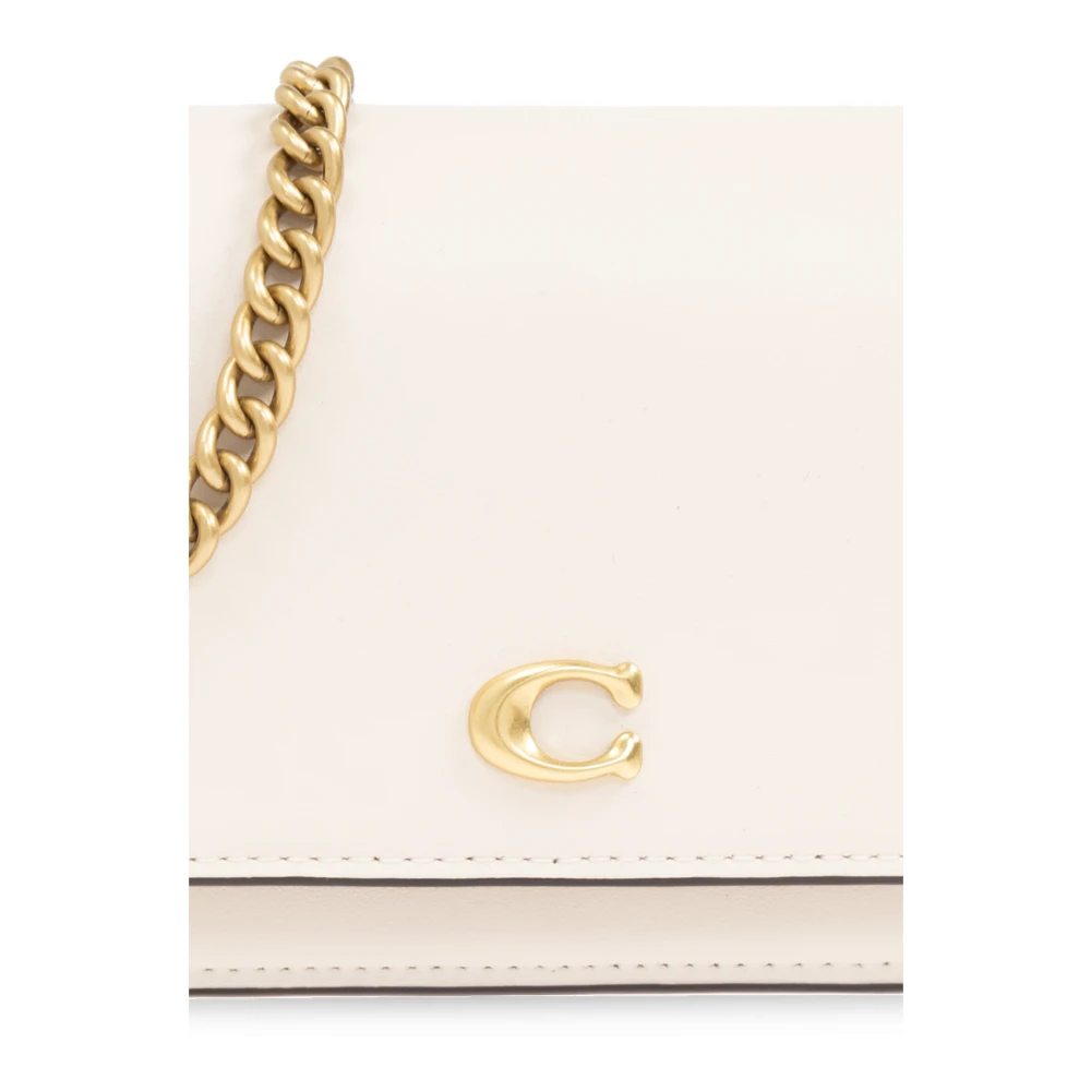 Coach Portemonnee Evie Lang aan een ketting Beige Dames