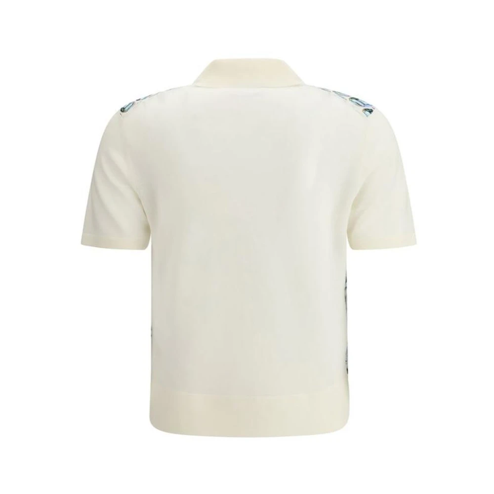 TORY BURCH Polo Shirt met Zijden Voorpand Multicolor Dames