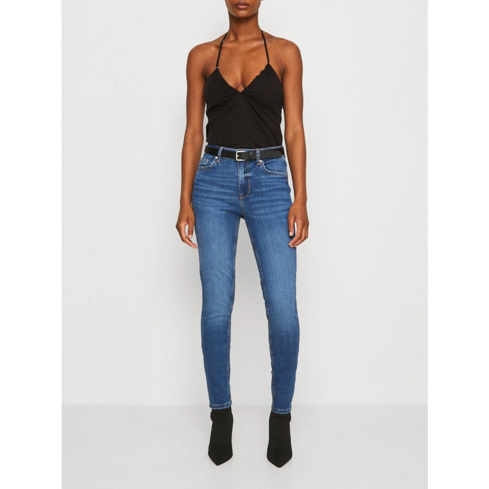 Liu Jo Blauwe Denim Slim Jeans Basic Blue Dames