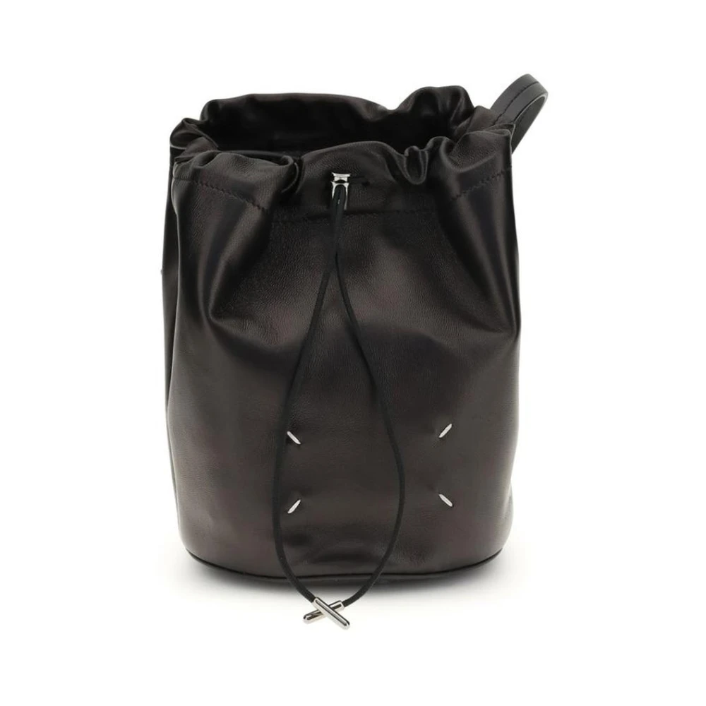 Maison Margiela Women's Black Bucket Bags, One Size, Bos Taurus Shoulder Bag