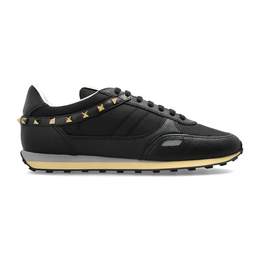 Valentino Garavani , Sneakers, Male, Black, 8 Uk, Studded Trainers