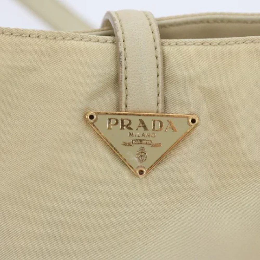 Prada Vintage Pre-owned Fabric prada-bags Beige Dames