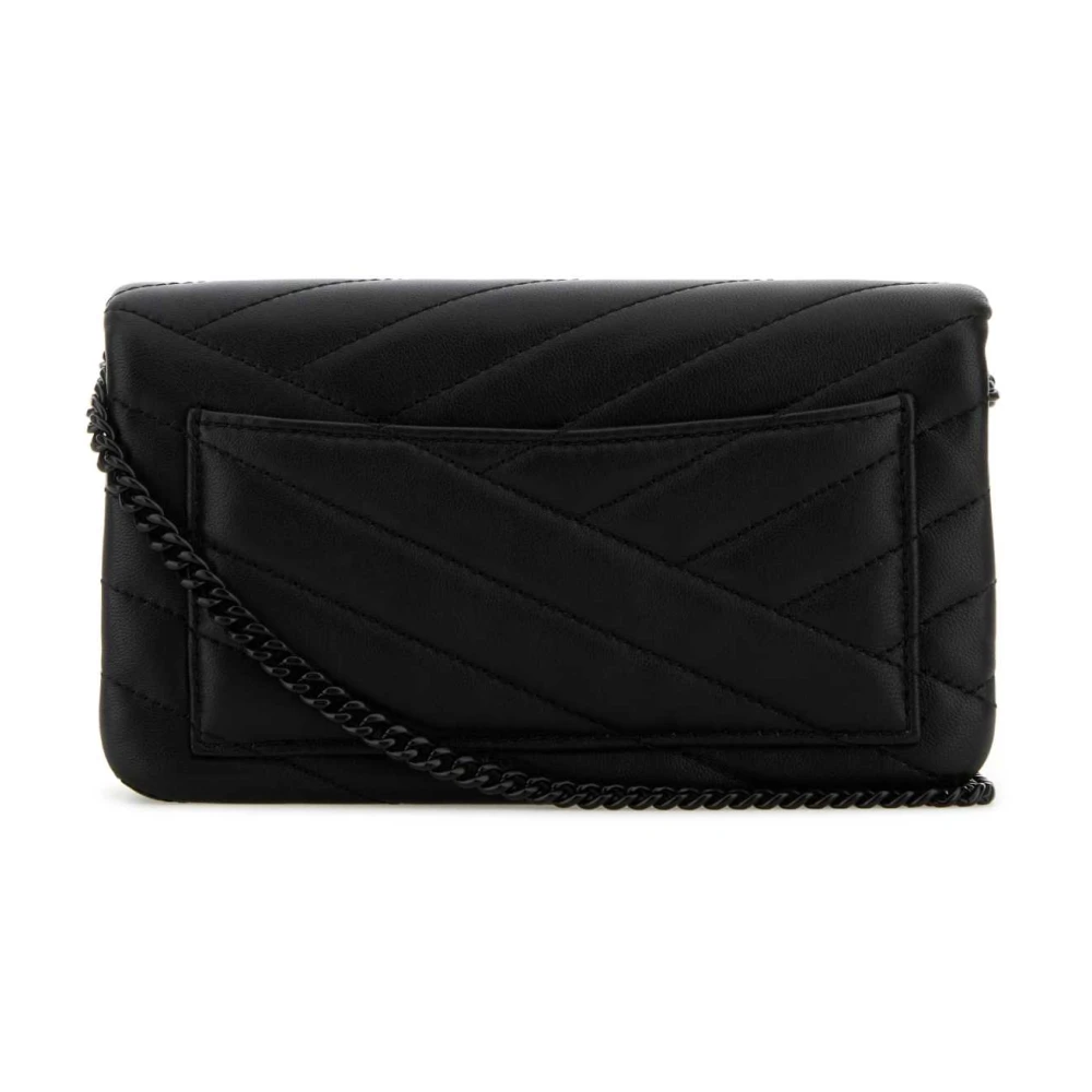TORY BURCH Zwarte leren Clutch Tas Black Dames