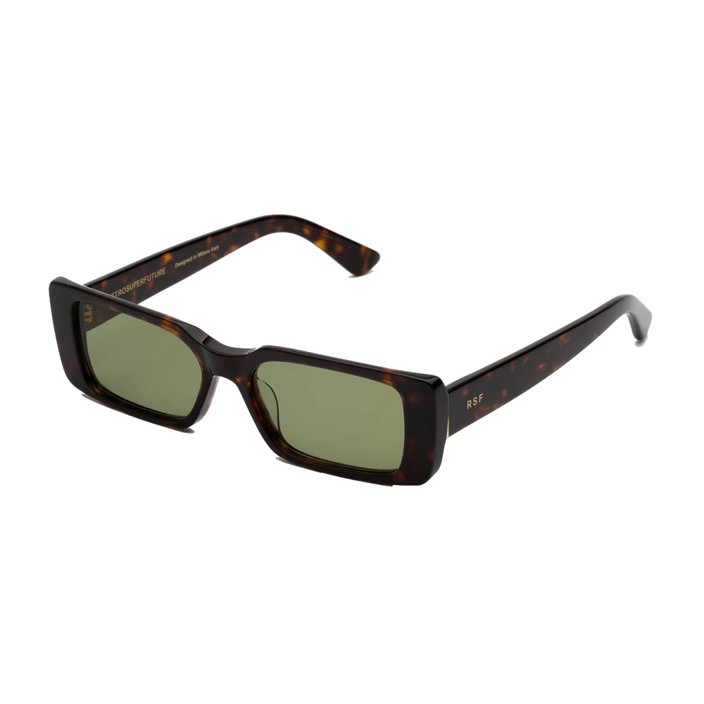 Retrosuperfuture Unisex Green Tnk Chico 3627 Sunglasses Acetate Havana Squared Normal - Image 2