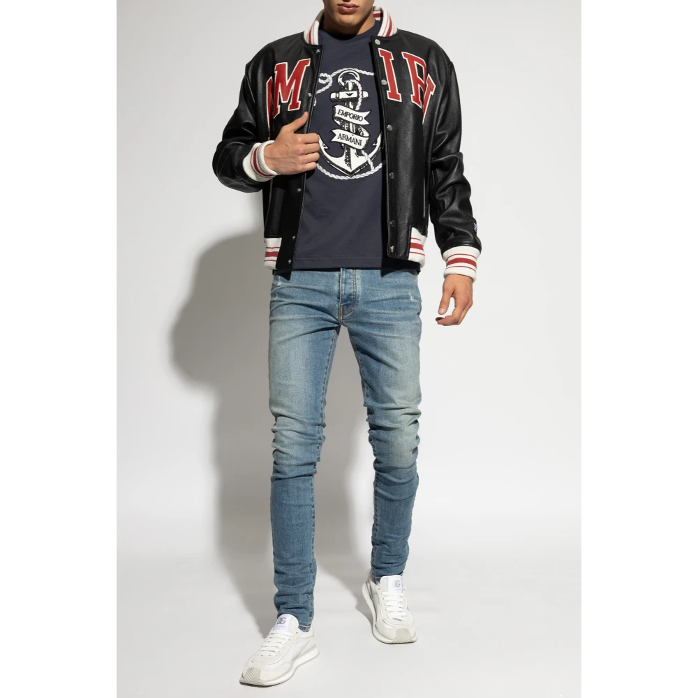 Amiri Logo Jeans Blue Heren