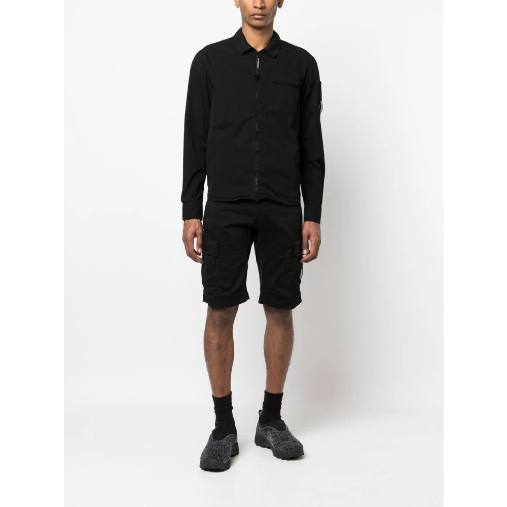 C.P. Company Zwarte Cargo Bermuda Shorts Black Heren