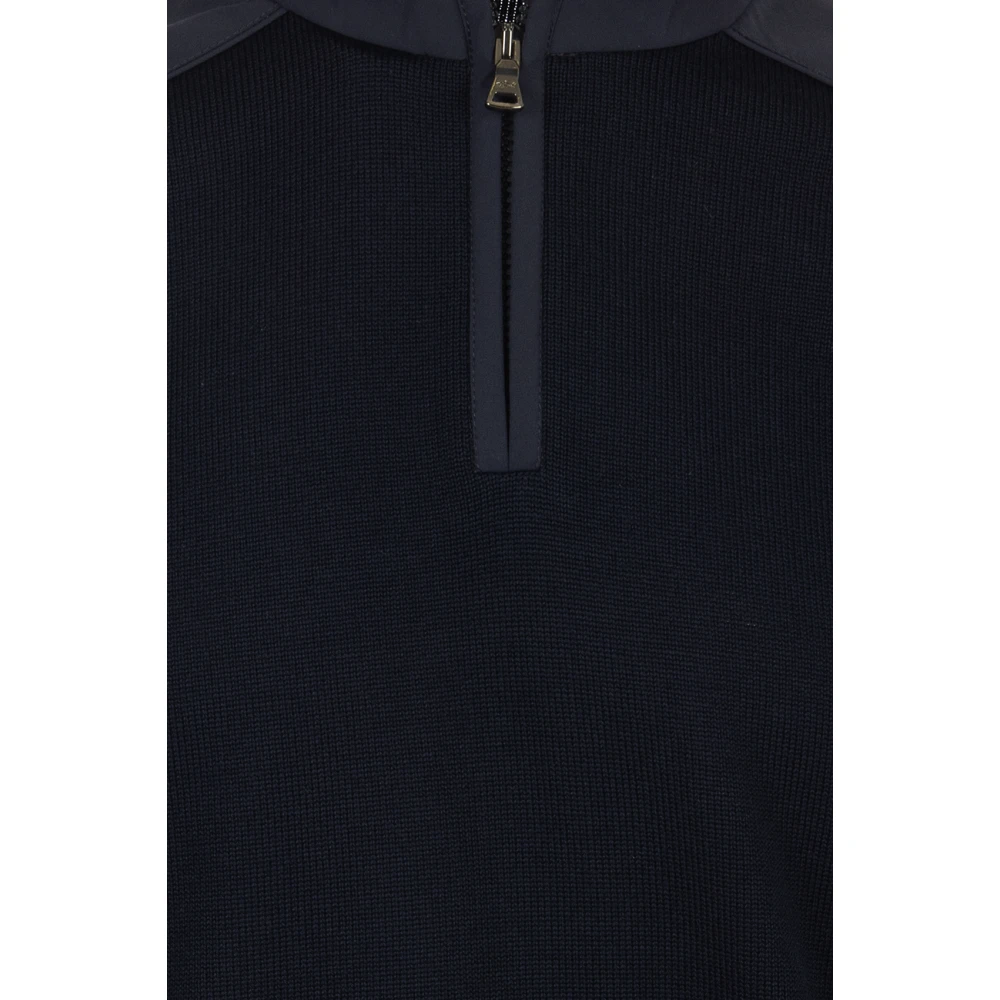 PAUL & SHARK Blauwe Sweater Half Zip Stijl Blue Heren