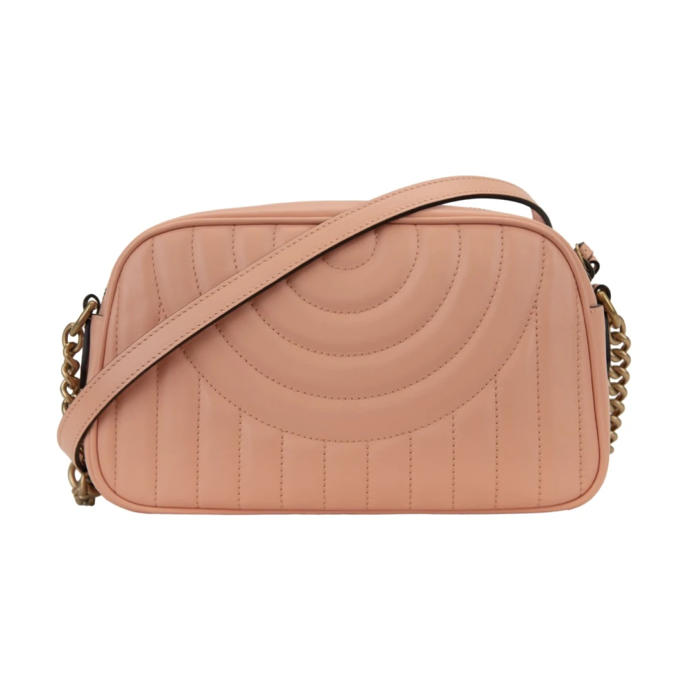 Gucci Gewatteerde leren crossbodytas met ketting Orange Dames