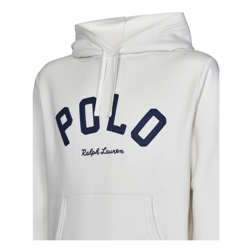 Polo Ralph Lauren Witte Sweatshirt Aw24 Stijlvol Logo Patch White Heren