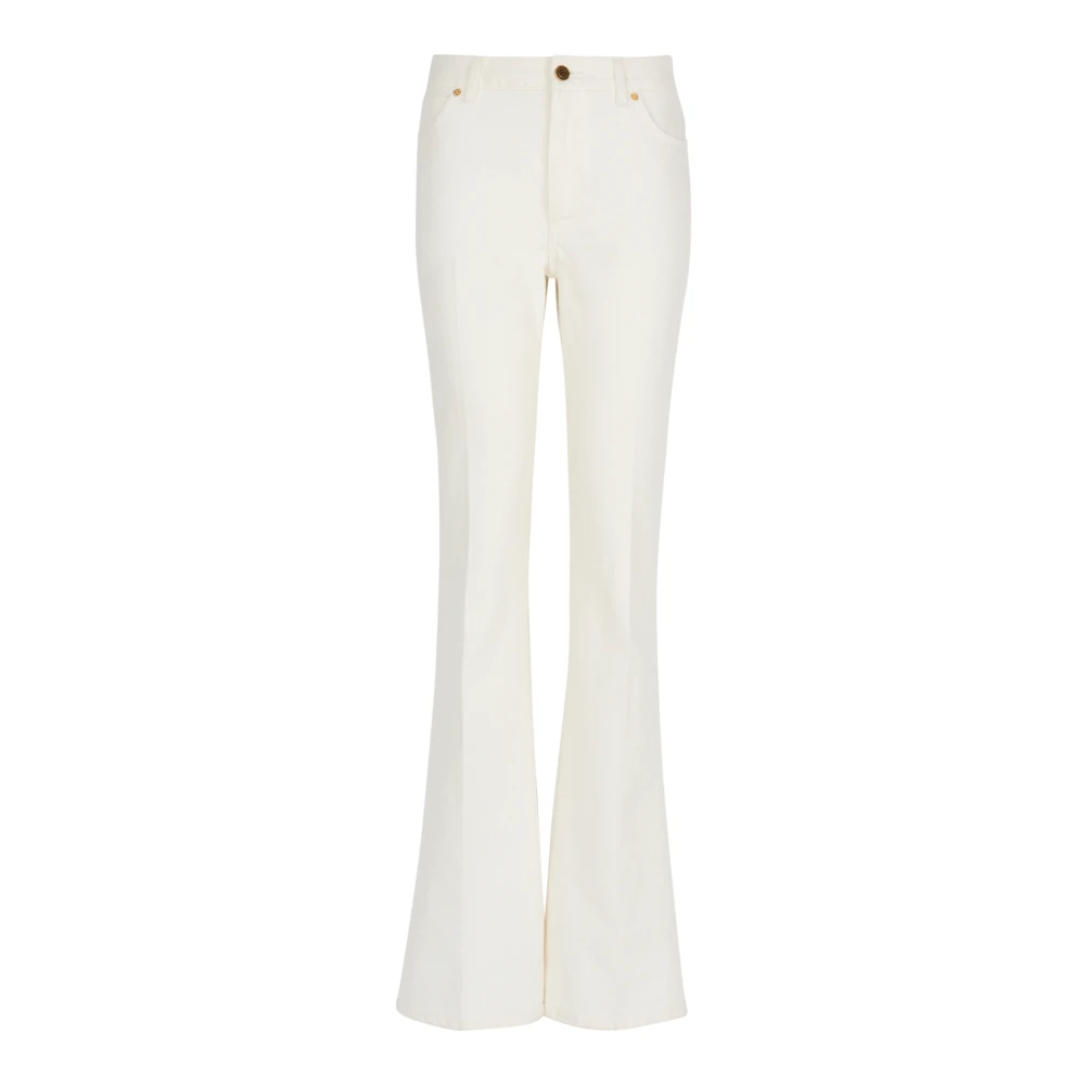Balmain White Straight-Leg Denim Jeans - Female - Bootcut Jeans - S - Jeans