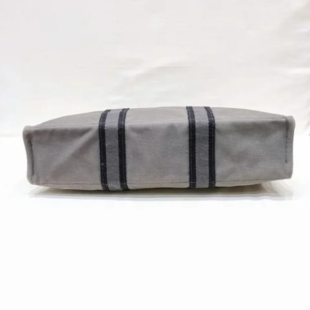 Hermès Vintage Pre-owned Canvas chanel-bags Gray Dames