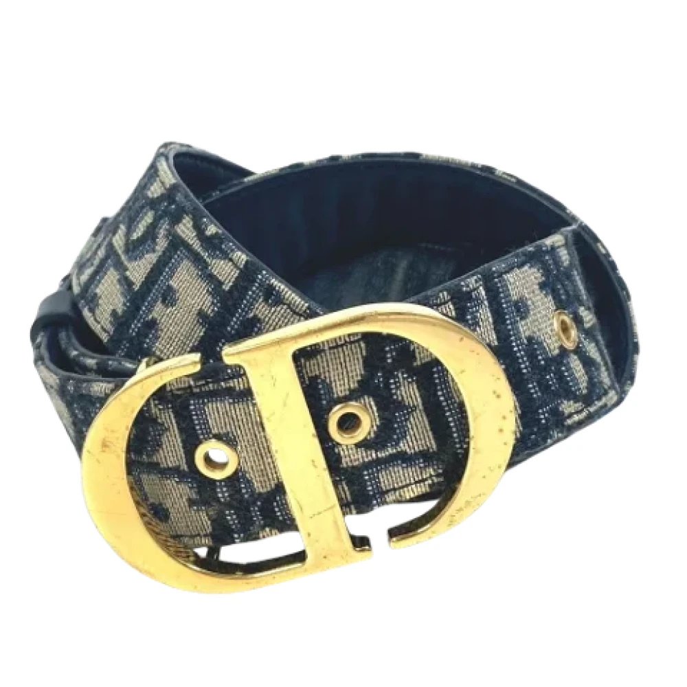Dior Vintage Pre-owned Fabric belts Blue Dames