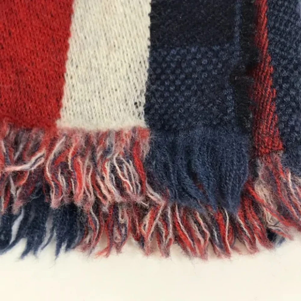 Louis Vuitton Vintage Pre-owned Wool scarves Blue Heren