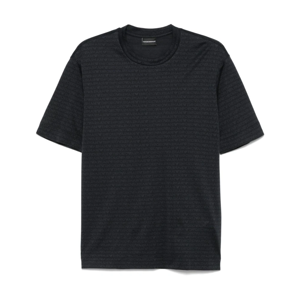 Emporio Armani Zwarte Crew Neck T-shirts en Polos Black Heren
