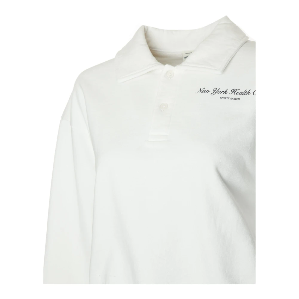 Sporty & Rich NY Health Club Sweatshirt White Dames
