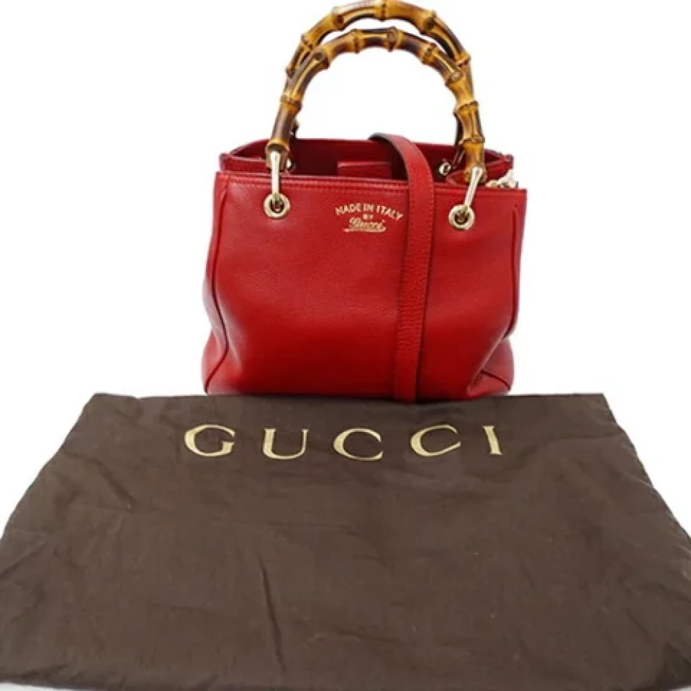 Gucci Vintage Pre-owned Leather handbags Red Dames