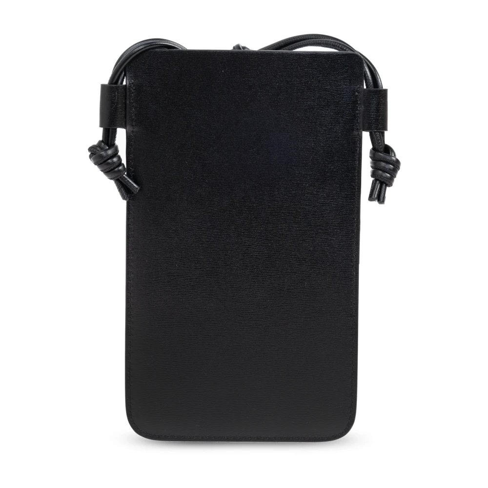 Jil Sander Leren telefoonhoes Black Dames
