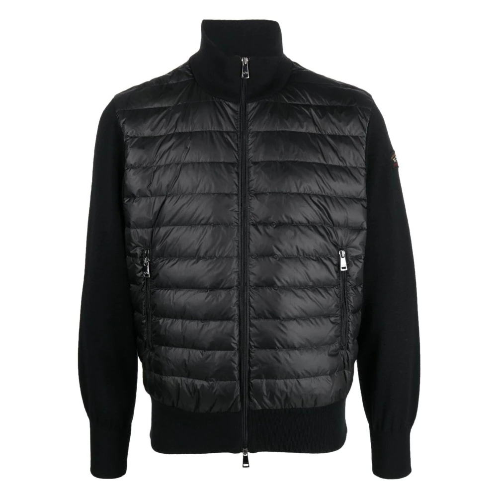 PAUL & SHARK Hybride Full Zip Jas in Lana Black Heren