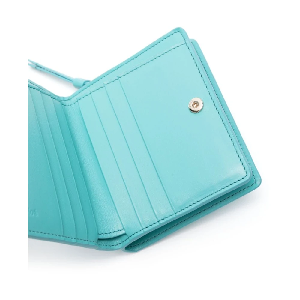 Chloé Blauw Geborduurde Bi-Fold Portemonnee Blue Dames
