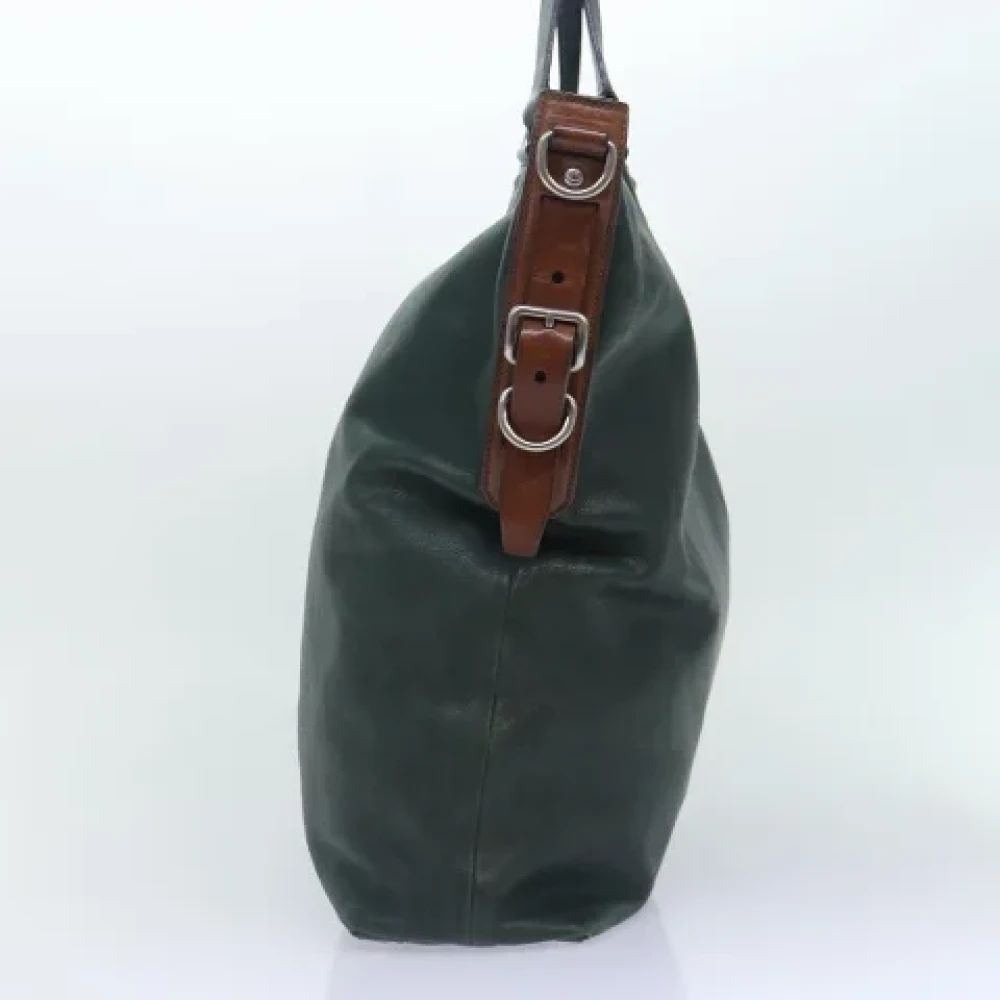 Prada Vintage Pre-owned Leather prada-bags Green Dames