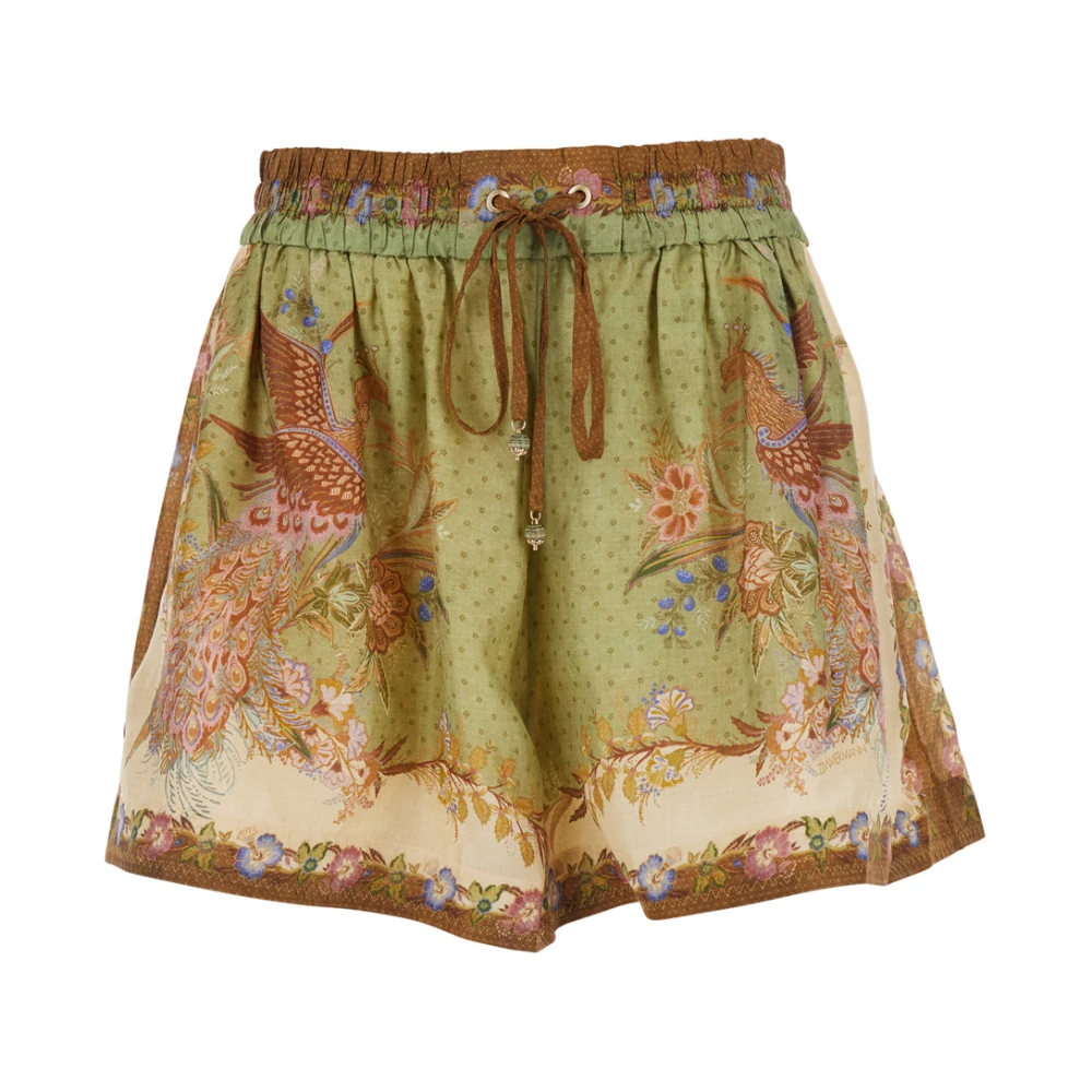 Zimmermann Multicolor Short Shorts, Female, S, Indra Relaxed Short