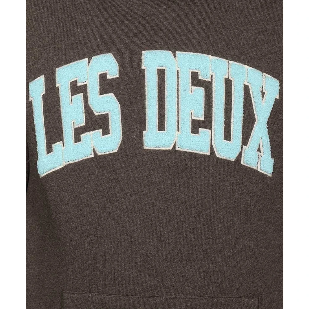 Les Deux Katoenen Hoodie Gray Heren
