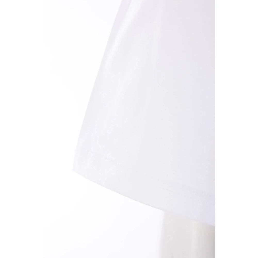 Comme des Garçons Wit Oversized T-shirt met Polkadots White Heren