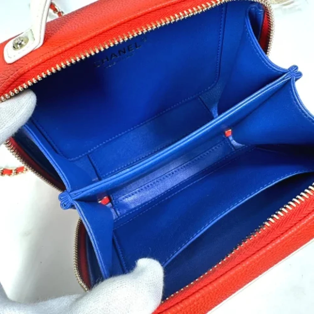 Chanel Vintage Pre-owned Leather chanel-bags Blue Dames