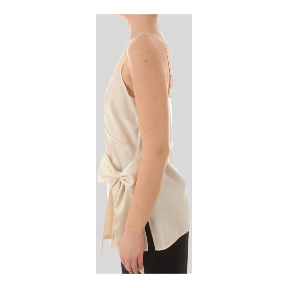 Twinset Stijlvolle Mouwloze Tops voor Vrouwen Beige Dames