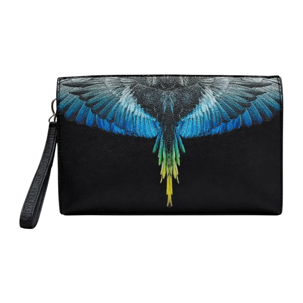 Marcelo Burlon Unisex Black Pochette - Clutches - One Size - Bags