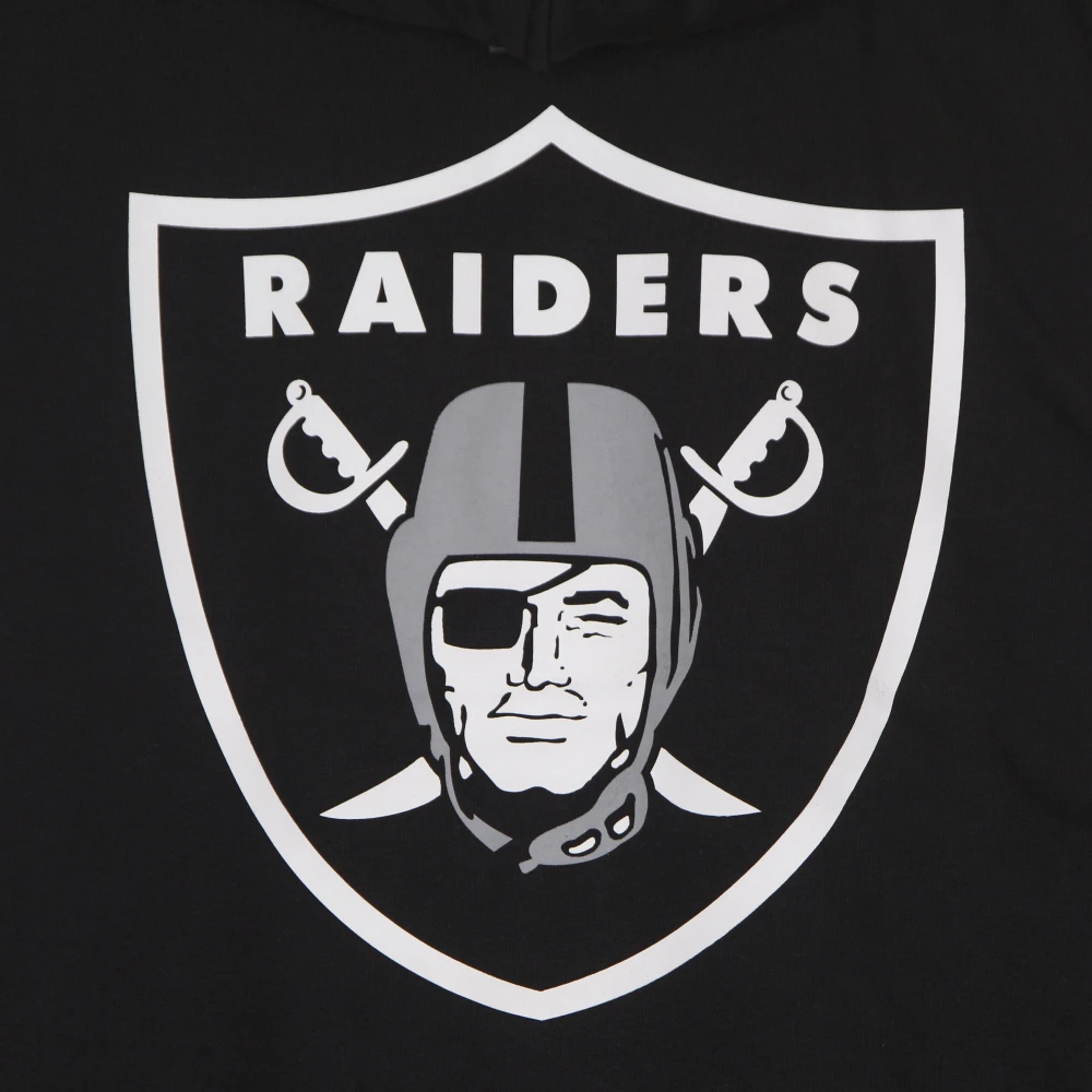 new era NFL Outline Logo Hoodie Zwart Wit Black Heren
