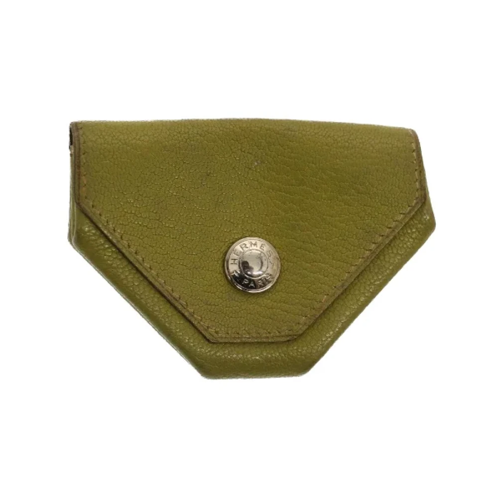 Hermès Vintage Pre-owned Leather wallets Green Dames