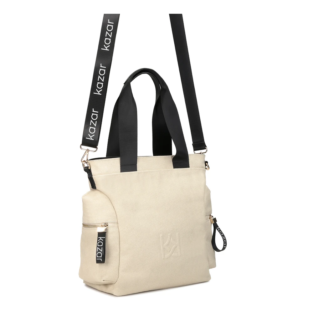 Kazar Dames beige en zwarte tas Beige Dames