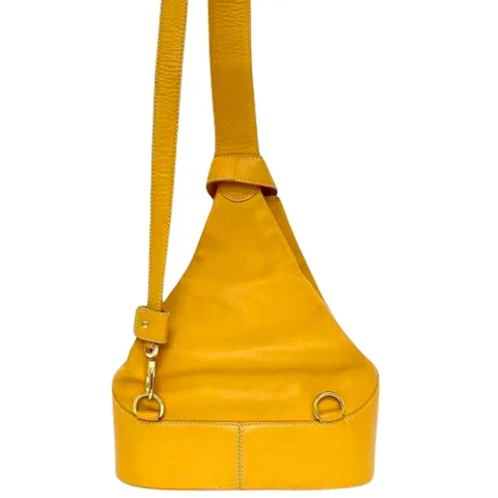 Loewe Pre-owned Leather crossbody-bags Orange Dames