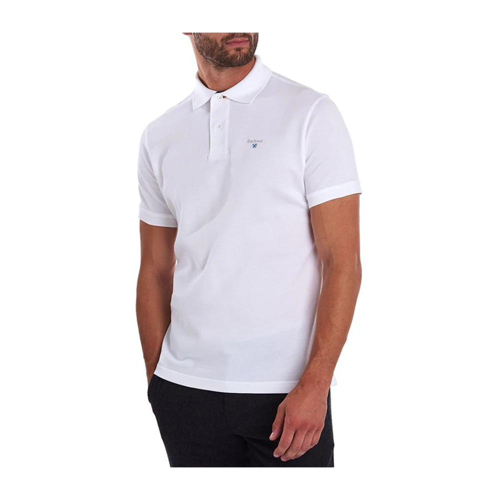 Barbour Witte Polo Shirt Casual Stijl White Heren