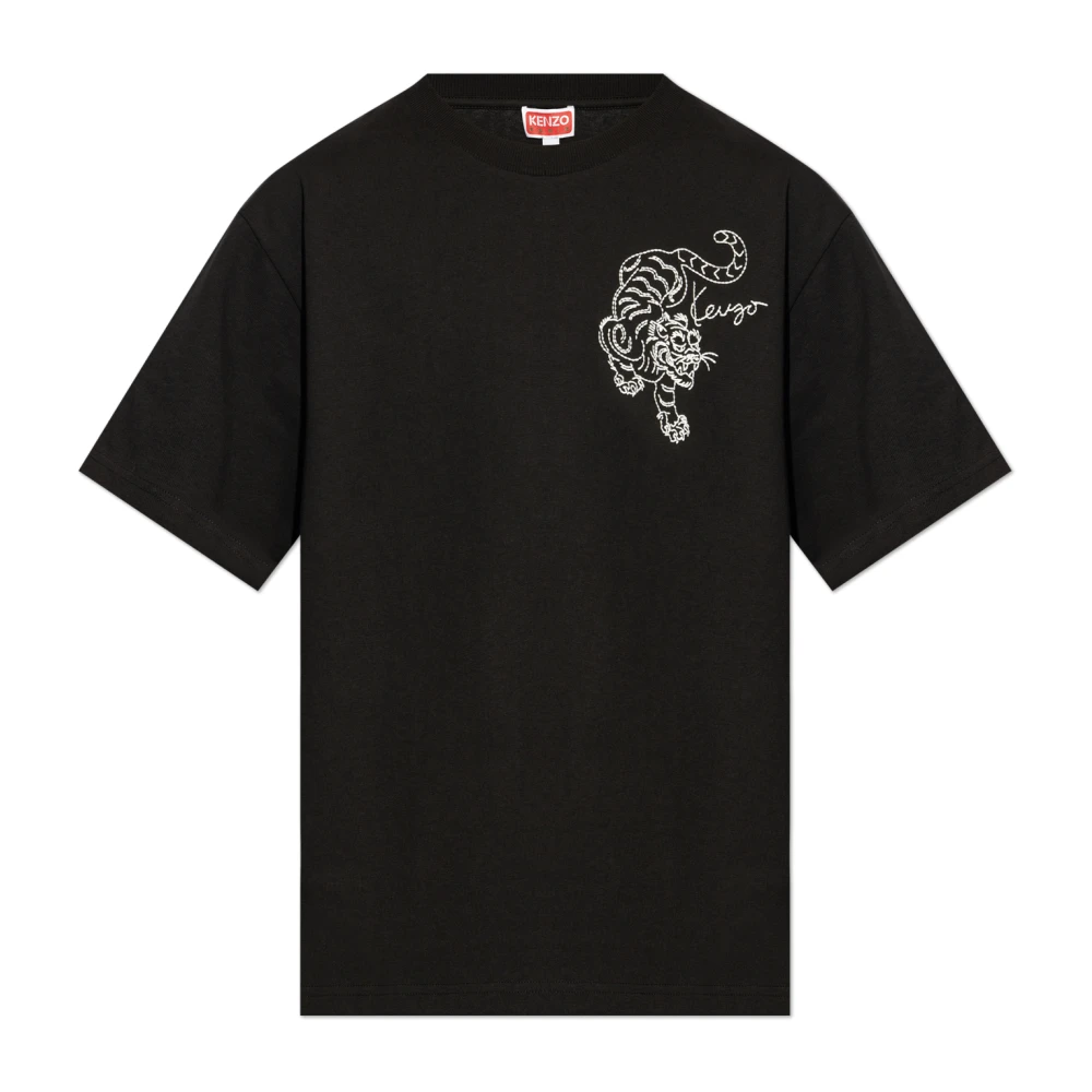 Kenzo T-shirt met tijger motief Black Heren