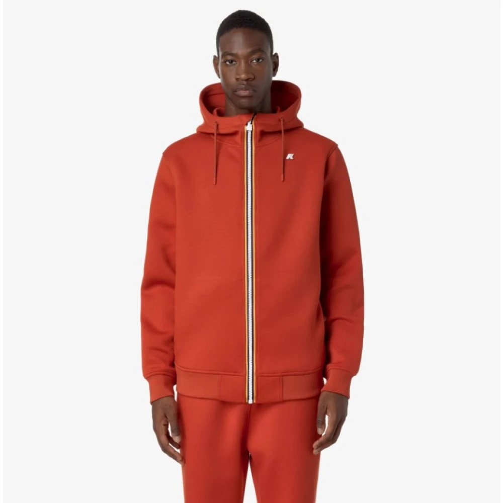 K-way Rode Sweater met Verstelbare Capuchon Red Heren