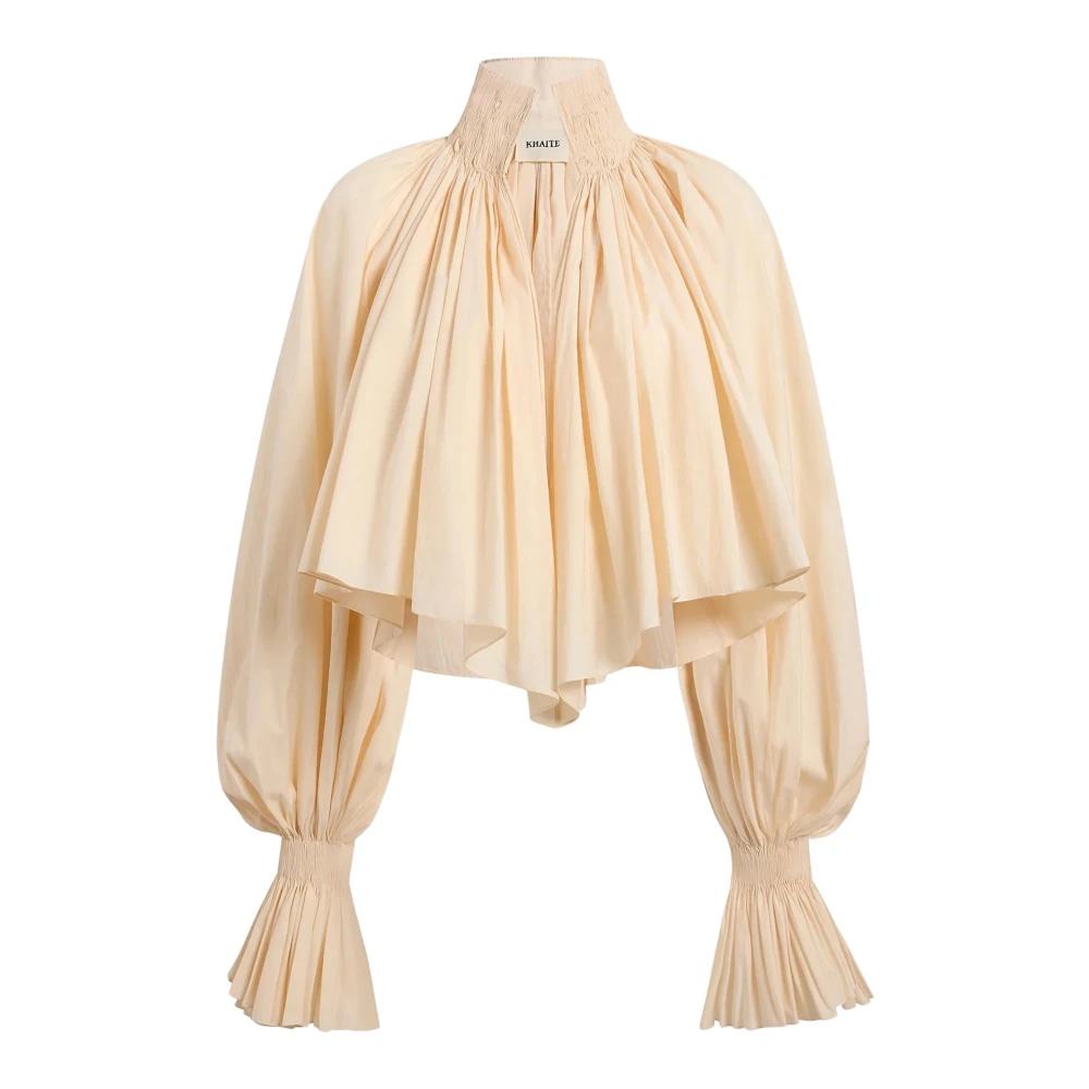 Khaite Women's Beige Blouses, M, Durer Top