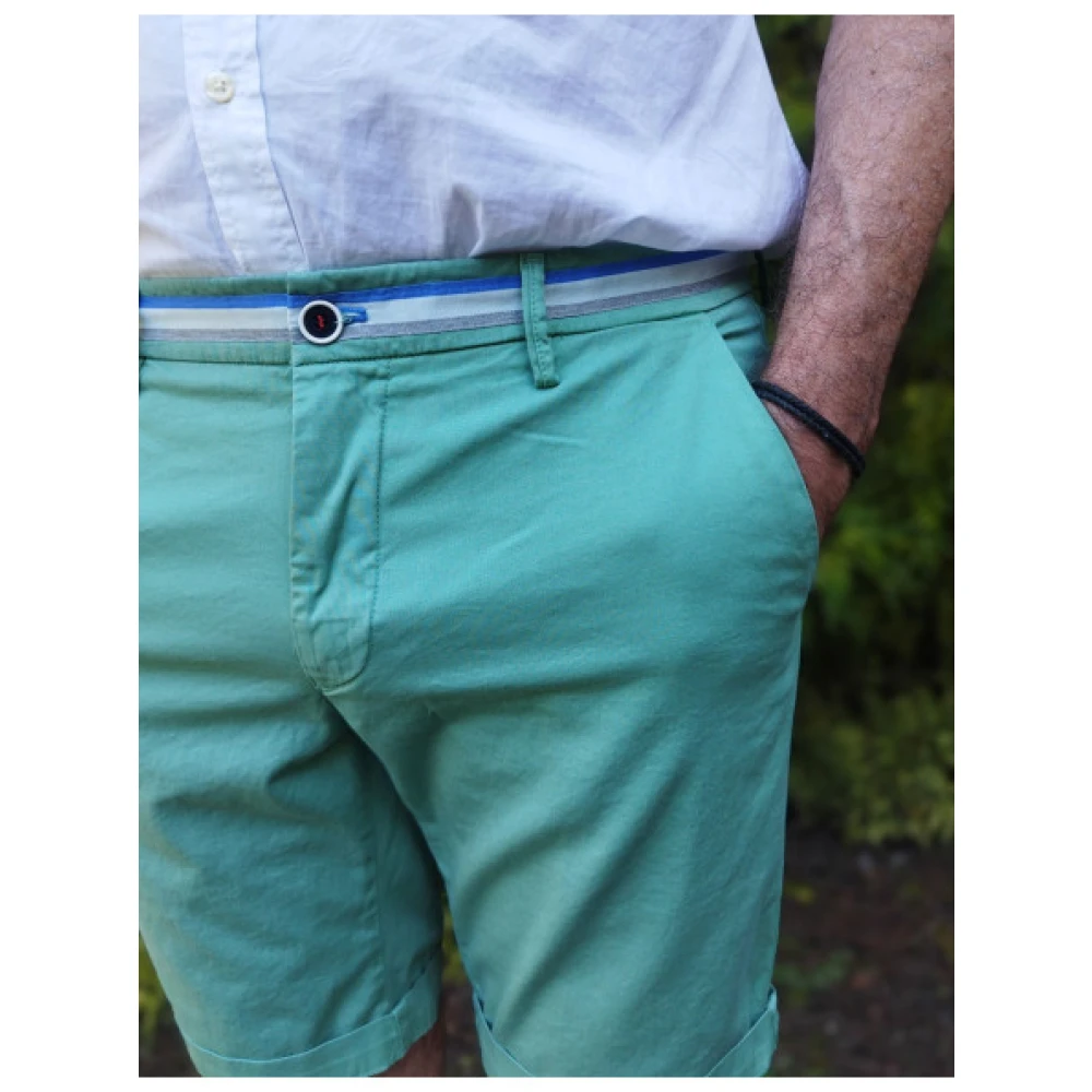 Mason's Stijlvolle Chino Bermuda Shorts Green Heren