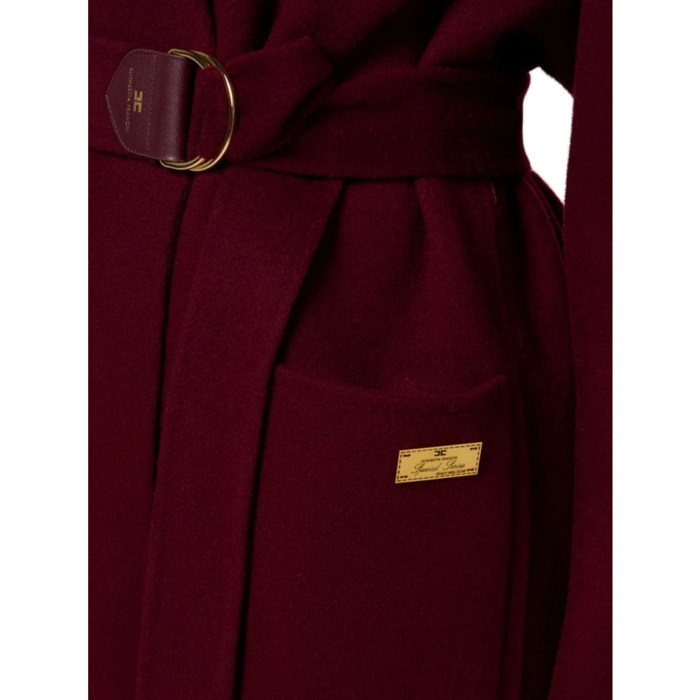 Elisabetta Franchi Gestreepte jas Red Dames