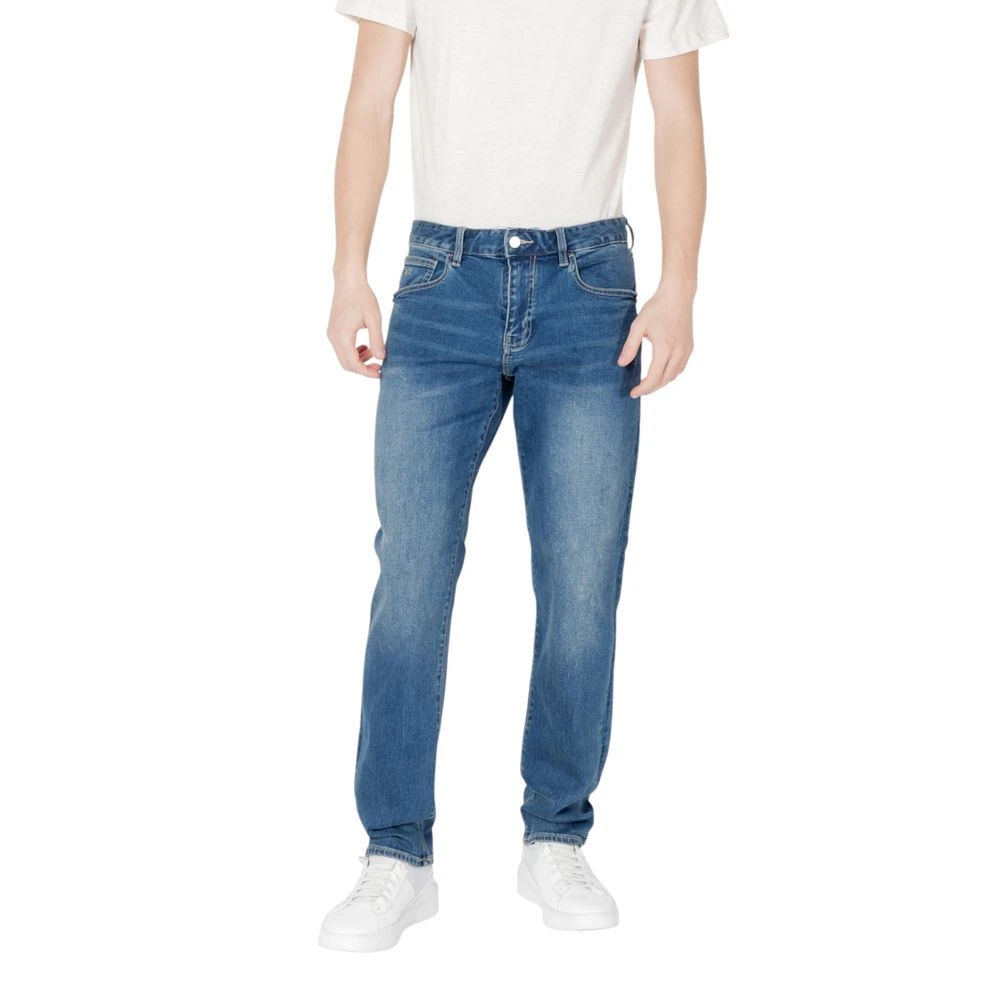 Armani Exchange Mannelijk Blauw Jeans Heren, W28 L32, Katoen, Xm 000049 Af 14266 Jeans