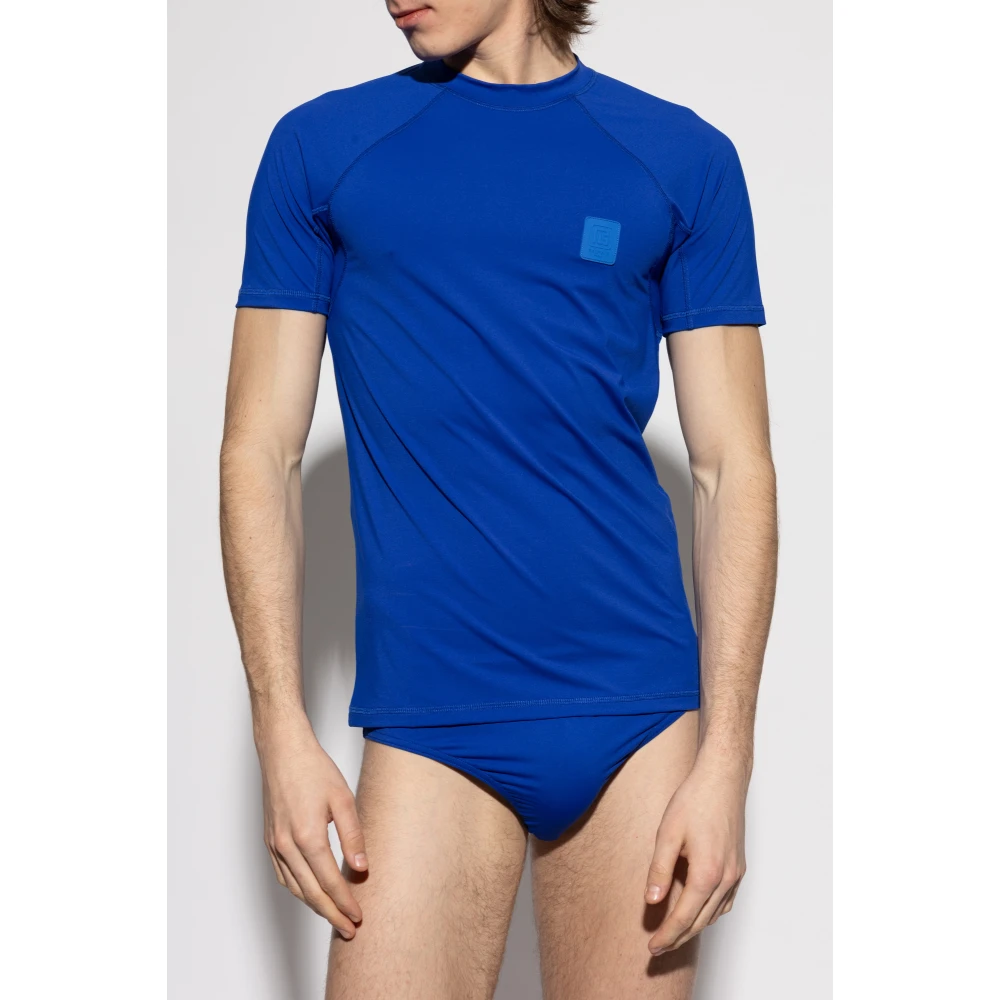 Balmain Swim T-shirt Blue Heren