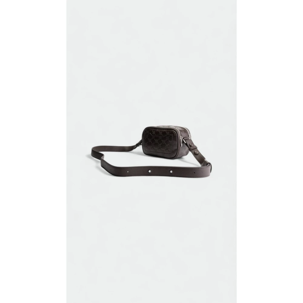 Daily Paper Monogram Saffiano Handtas met Verstelbare Band Brown Heren