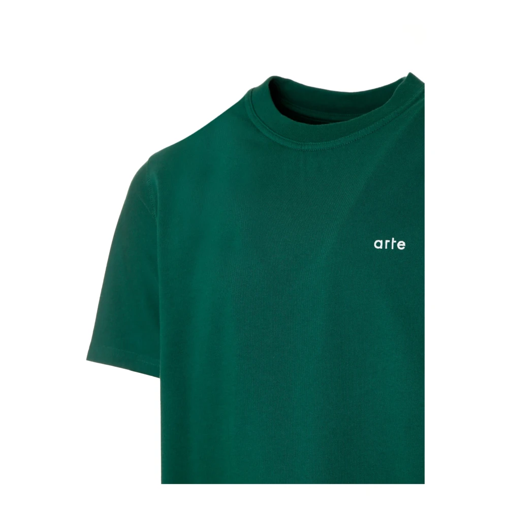 Arte Antwerp Spiral Print Logo T-Shirt Green Heren