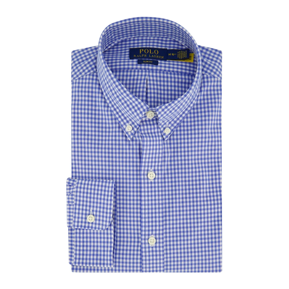 Polo Ralph Lauren Casual Blauw Geruit Overhemd Blue Heren